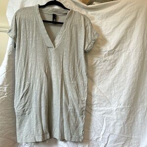 Bobi grey mini dress with pockets